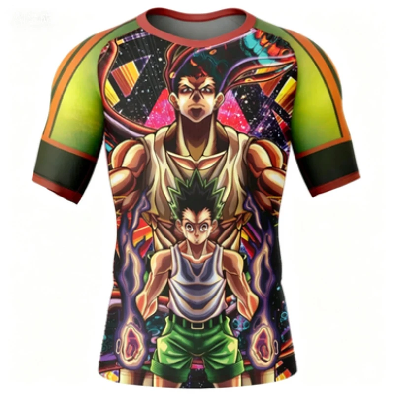 2026 Anime Speed Drying Clothes Lingneng Maofu Hunter Xiaojie Fitness Jujutsu Training Clothes Short Sleeves