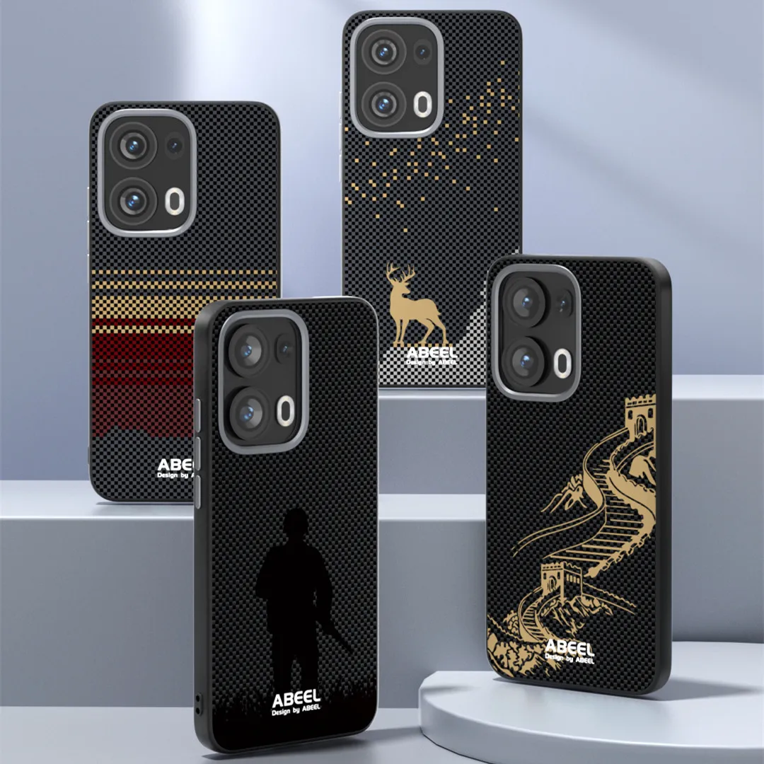 

Matte Magsafe Great Wall Deer Grain Soft TPU Frame Case for OPPO Reno 13 Pro Reno13 Sunset Soldier Magnetic PC Armor Back Cover
