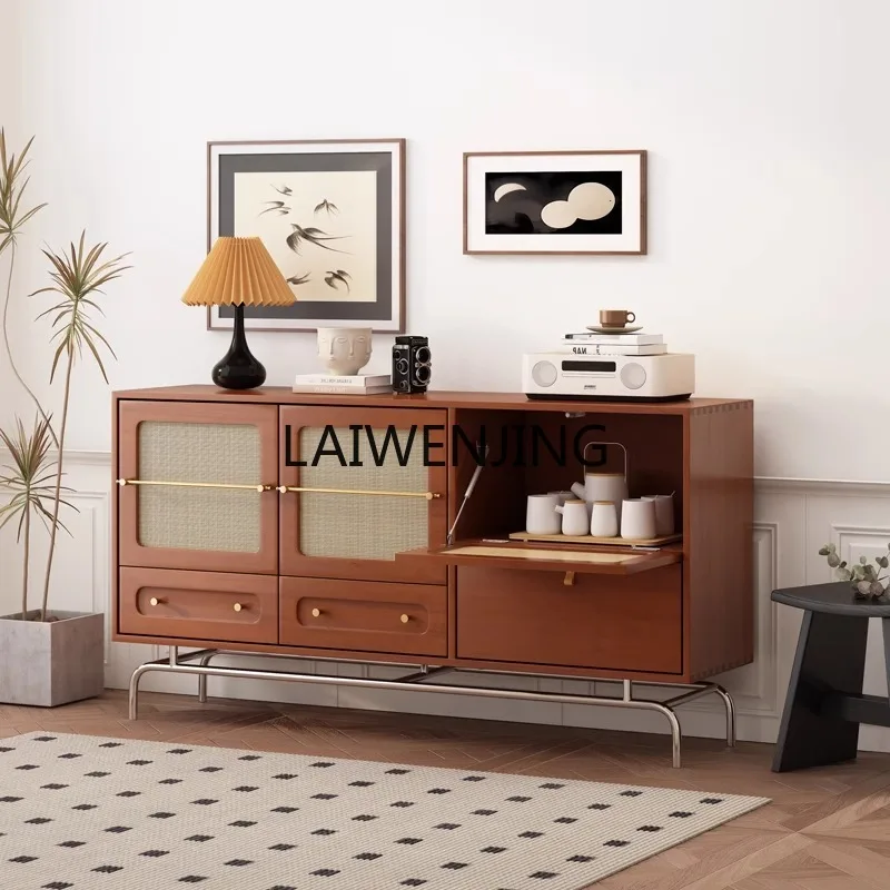 MJY pensile medievale TV sala da pranzo bordo rattan retrò piccolo appartamento portaoggetti soggiorno armadio portaoggetti