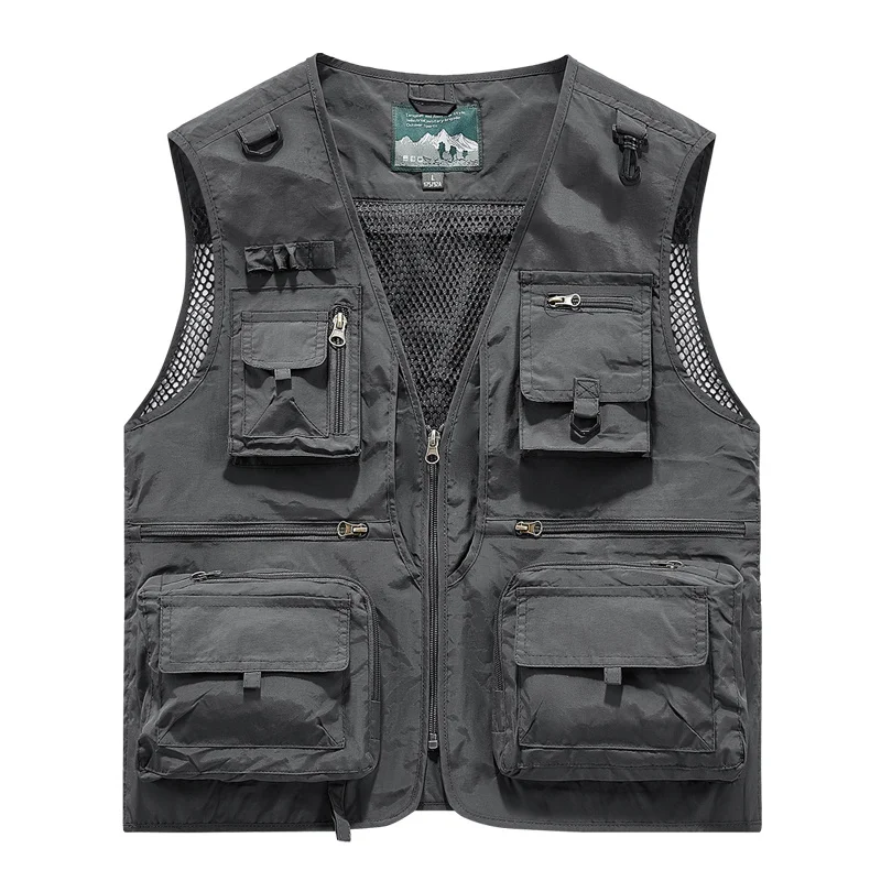 Summer multi-pocket Men undershirt Tactical Hiking Fishing sports Vest Men's Mesh Breathable Workwear Sleeveless men Vest S-6XL