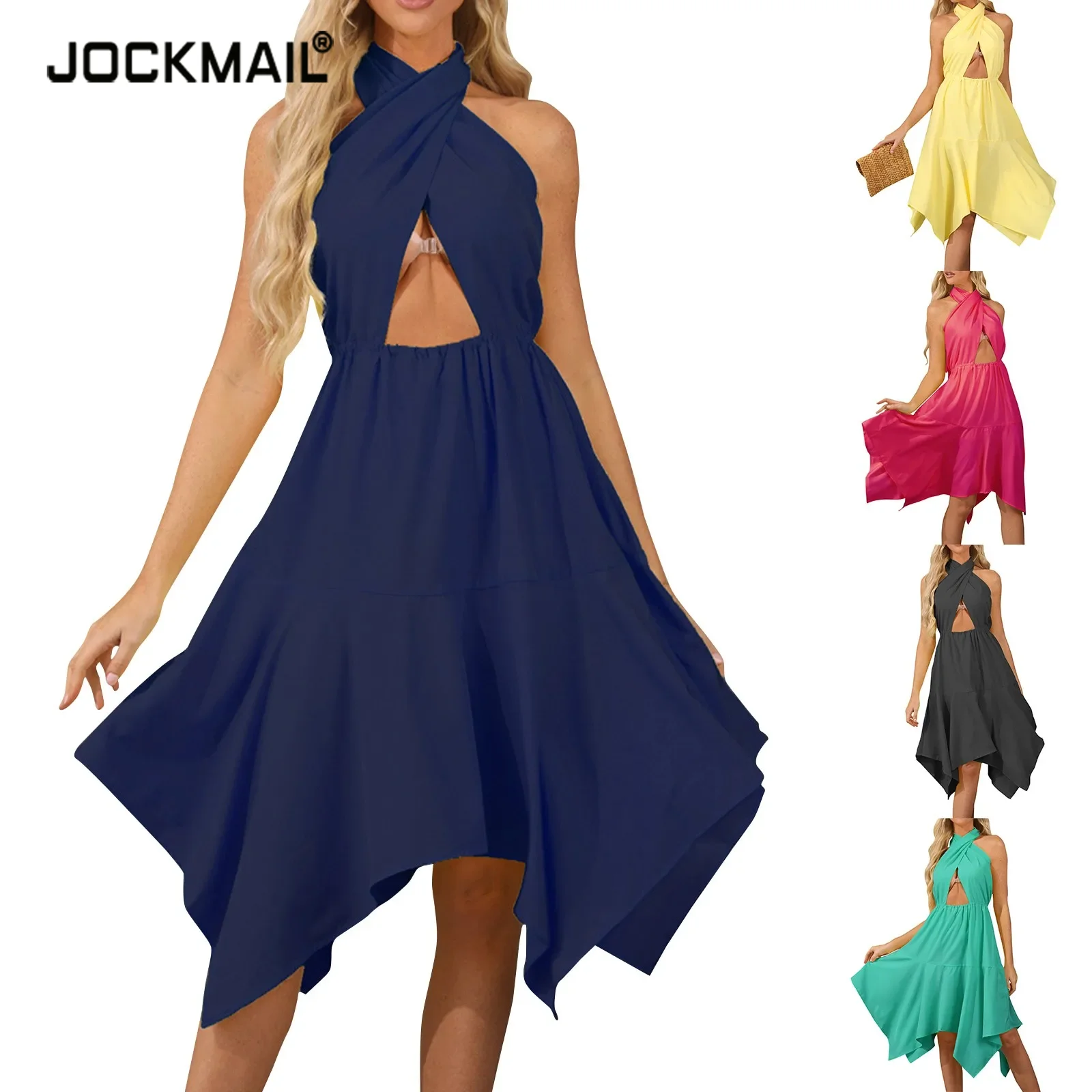 Sexy Dress Strap Off Shoulder Backless Hollowed Out Summer Women Party Dresses Elegant Solid Dress Vestido Elegant Slim Long Dre