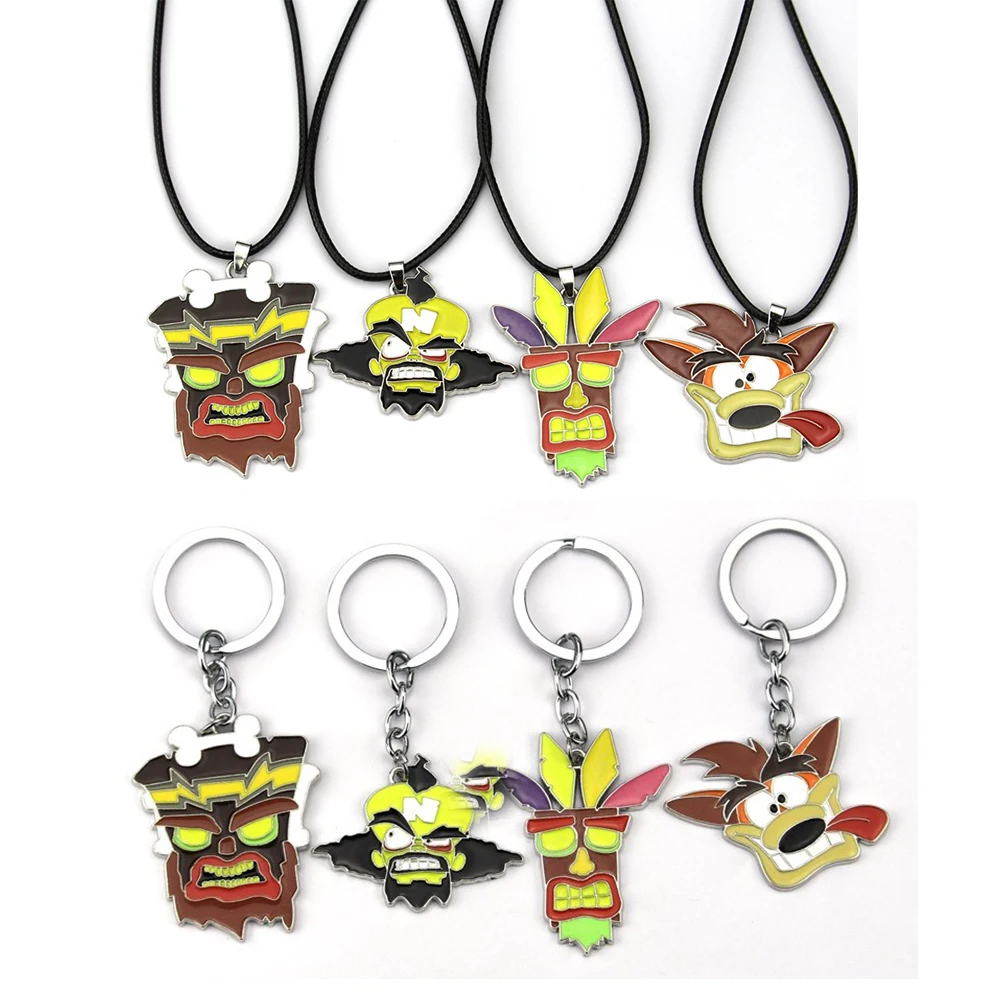 

Anime Crash Game Keyring Key Chains Bandicoot Cartoon Animal Metal Keychain Car Bag Key Ring Holder Jewelry