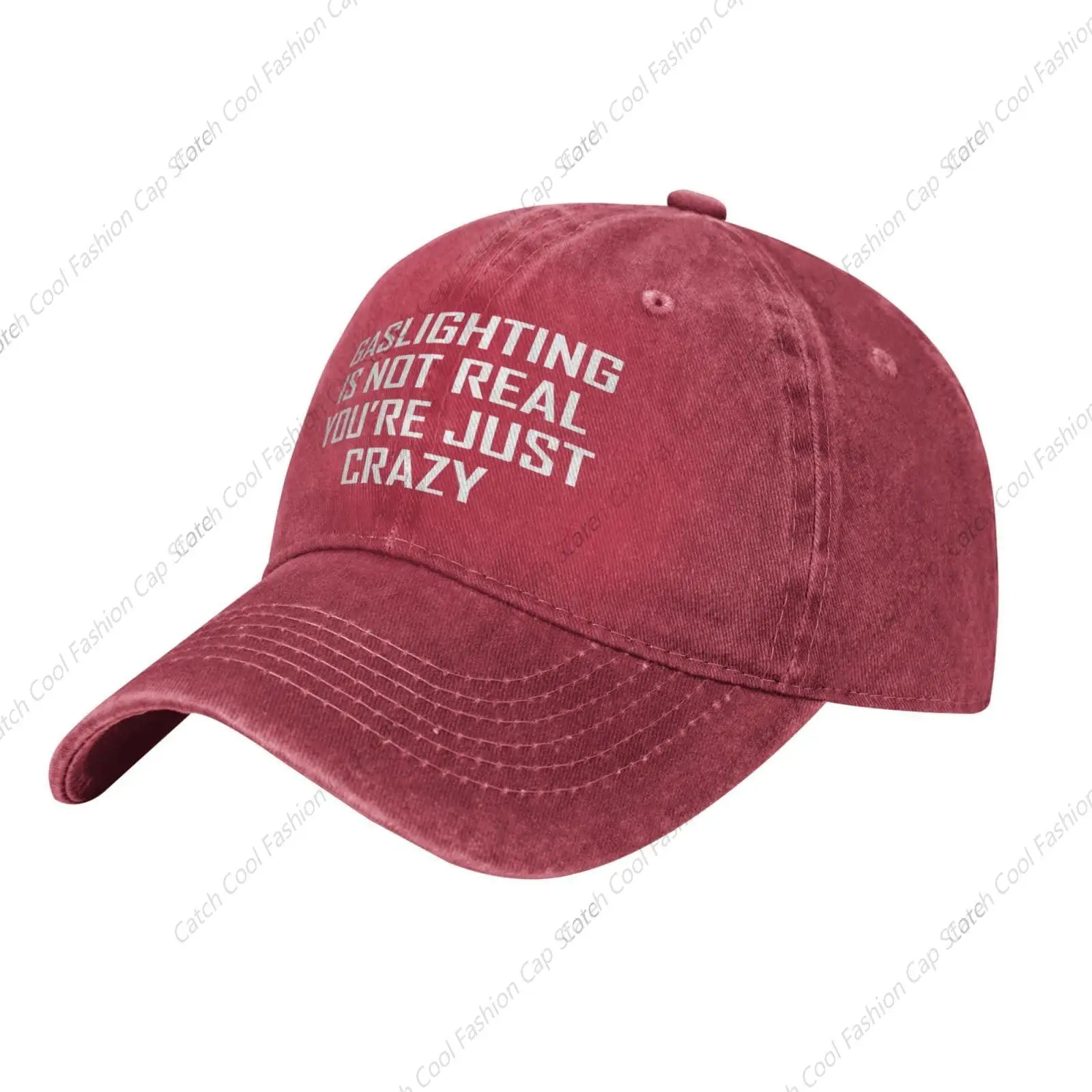 

Gaslighting Is Not Real You're Just Crazy Baseball Cap for Men Women Vintage Trucker Denim Hat Washed Cotton Fashion Unisex