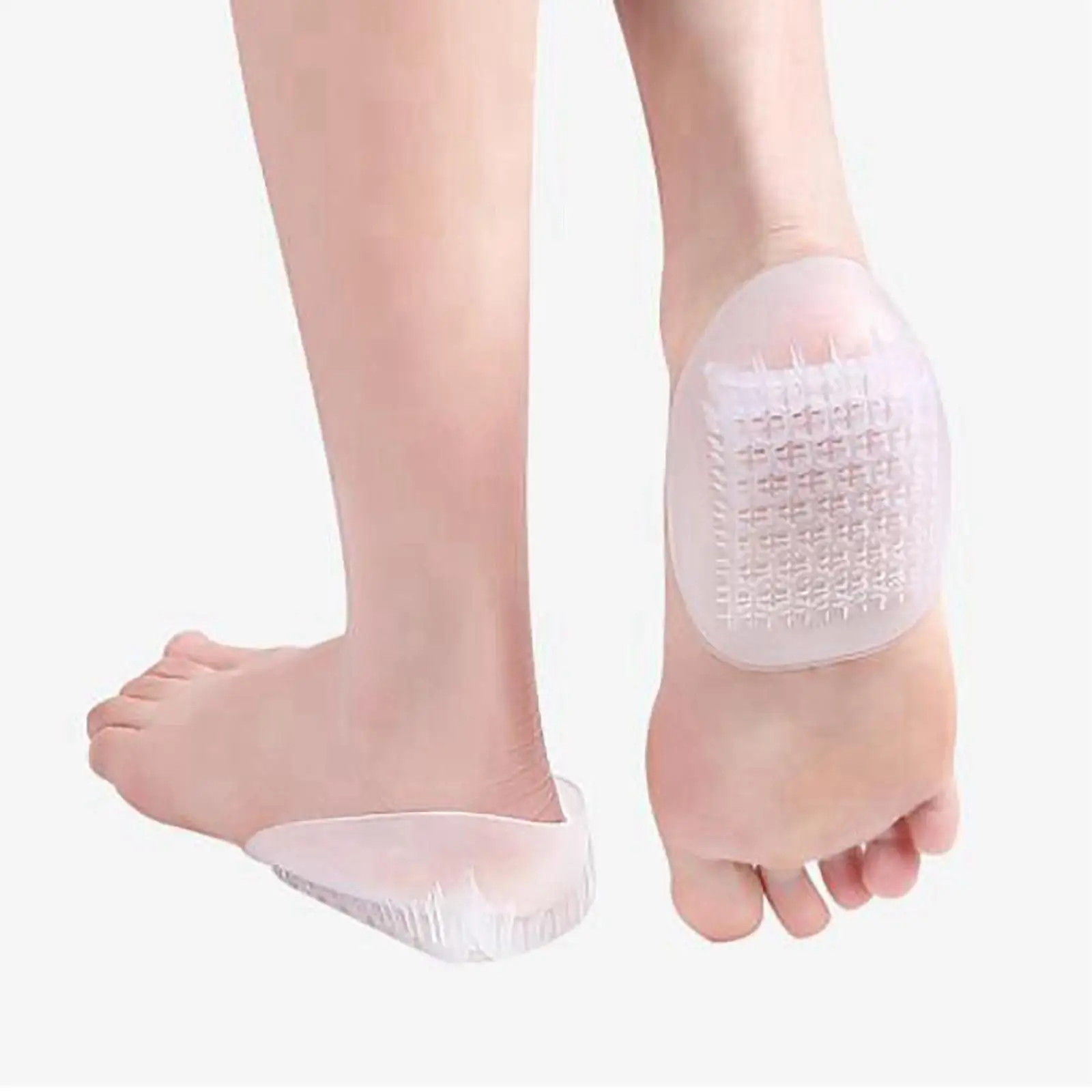 2Pcs Gel Cups Shock Absorption Swelling Protectors for Sore Cracking Clear