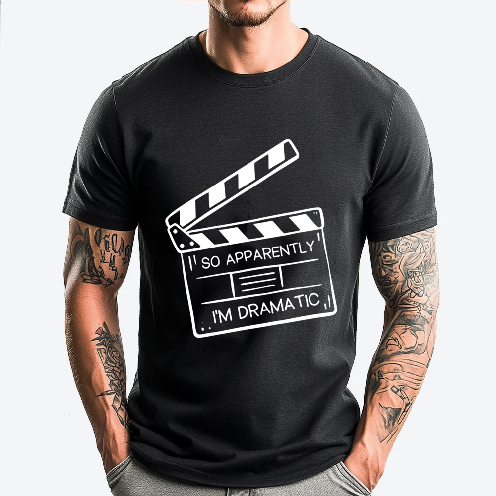 لذا يبدو أنا ممثلة مضحكة درامية الممثلة التمثيل الملابس الفاخرة بلايز رجالي هدايا طباعة Camisetas De Hombre شعار #1