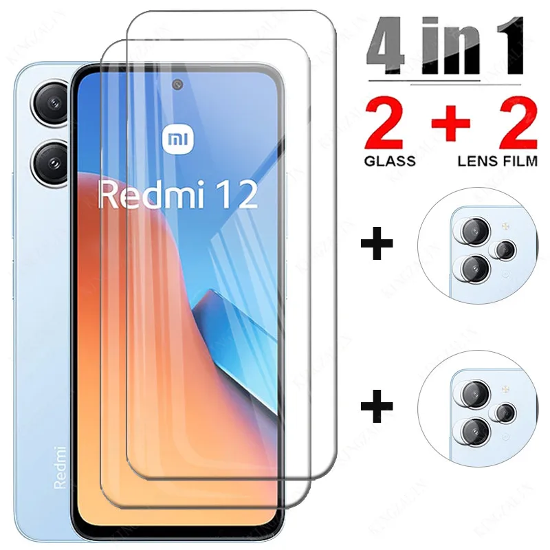 Tempered Glass for Xiaomi Redmi 12 12R 12C 12 5G 13C Full Coverage Protective Glass Screen Protector for Xiaomi Redmi 12 Glass