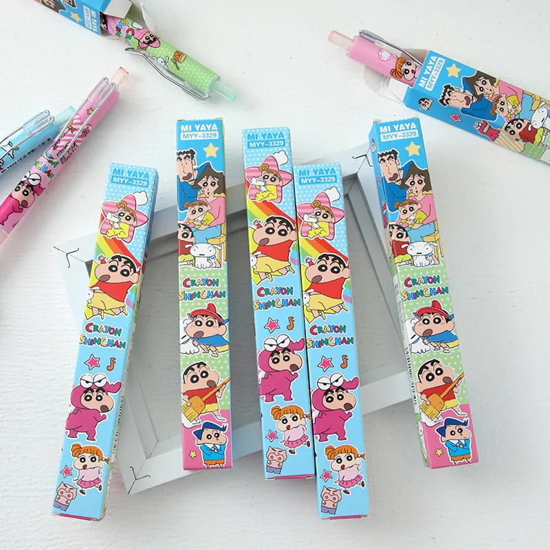 6Pcs Cartoon Crayon Shin-Chan Gel Pen Exquisite Blind Box Packaging Neutral Pen Student Stationery Office School Supplies Gifts view 6