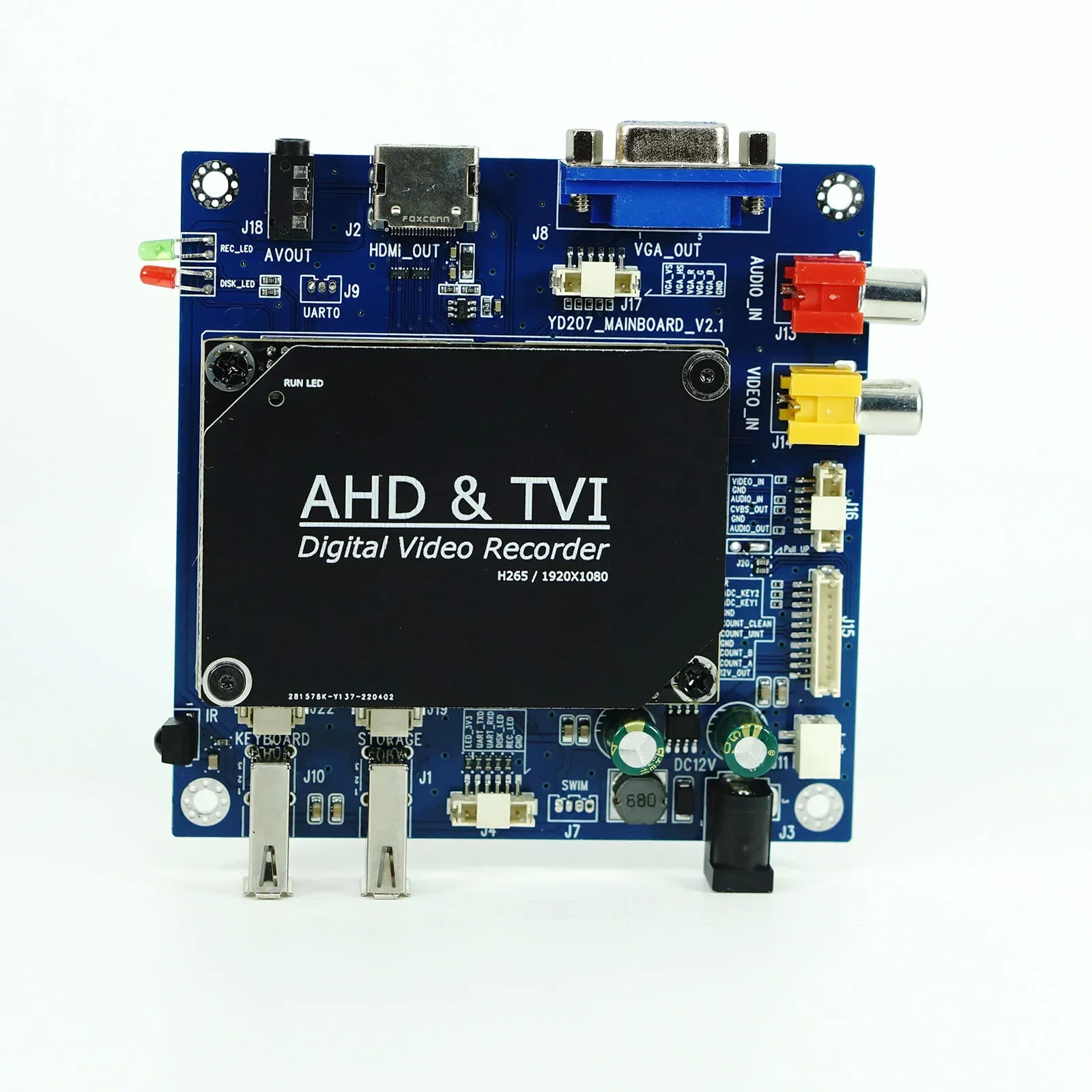 1ch DVR Board AHD 1080P/AHD 720P/CVBS 960P Video 1channel Recorder Board Video and Audio Recording Board with Remote Control