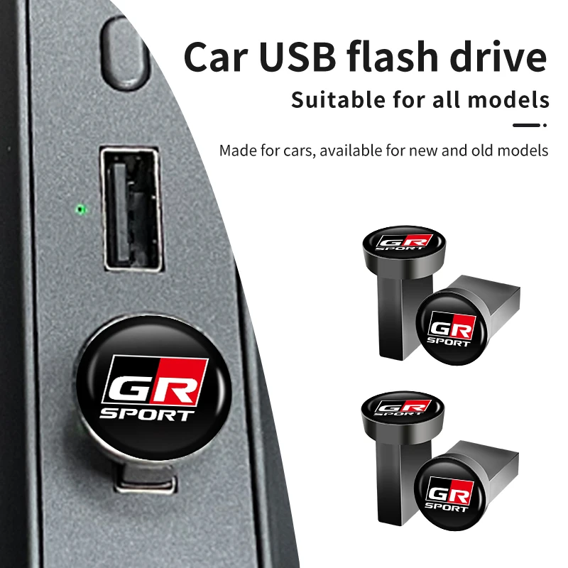 Car Music U Disk USB Flash Driver Storage Memory Stick For Toyota GR GAZOO RACING Prado Yaris Hilux Corolla Prius Avensis Auris