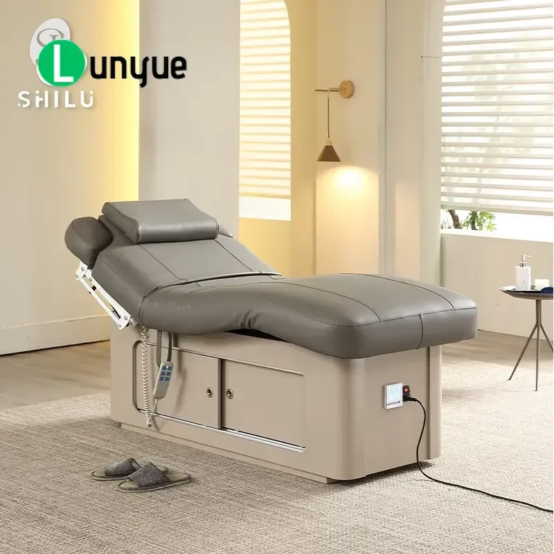 Modern Electric Beauty Bed Adjustable Cosmetologist Workbench for Beauty Salons Spas Skin Care Treatments Comfortable Durable