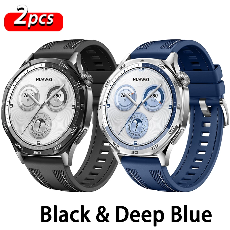 CRESTED Offizielles 22-mm-Nylonarmband für Huawei Watch GT 6 5 4 46 mm/Watch 4 5 6 Pro/GT 6 5 3 2 Pro 46 mm Verbund-Silikonarmband 7