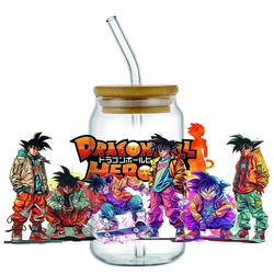 Minoso 3D New Design Dragon Ball UV DTF ANIME Decal Wrap For 16oz Libbey Glass Can Cup Coffee Wholesale Car Sticker