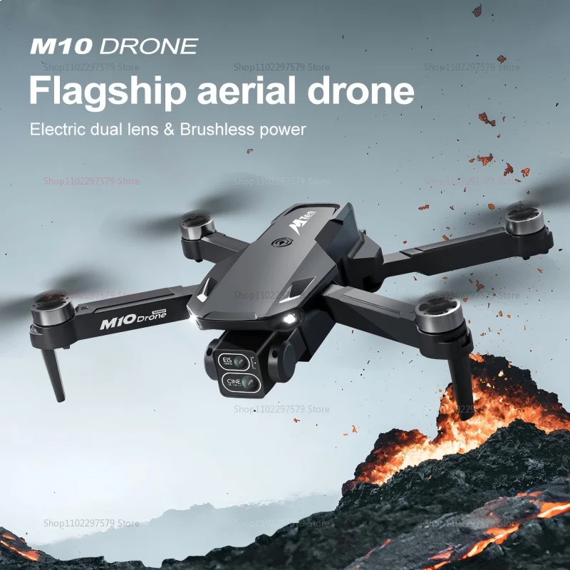 Nouveau Drone M10 moteur sans balais 8K caméra HD FPV télécommande UAV quadrirotor pour adultes professionnel quatre Rotors hélicoptère jouets