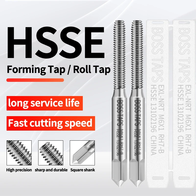 BOSS TAPS HSSE-M42 JIS Standard Roll Forming Tap M0.5 M0.6 M2 M3 M4 M5 M6 M7 M8 M9 M10 M11 M12 M14 M16 Machine Screw Thread Taps