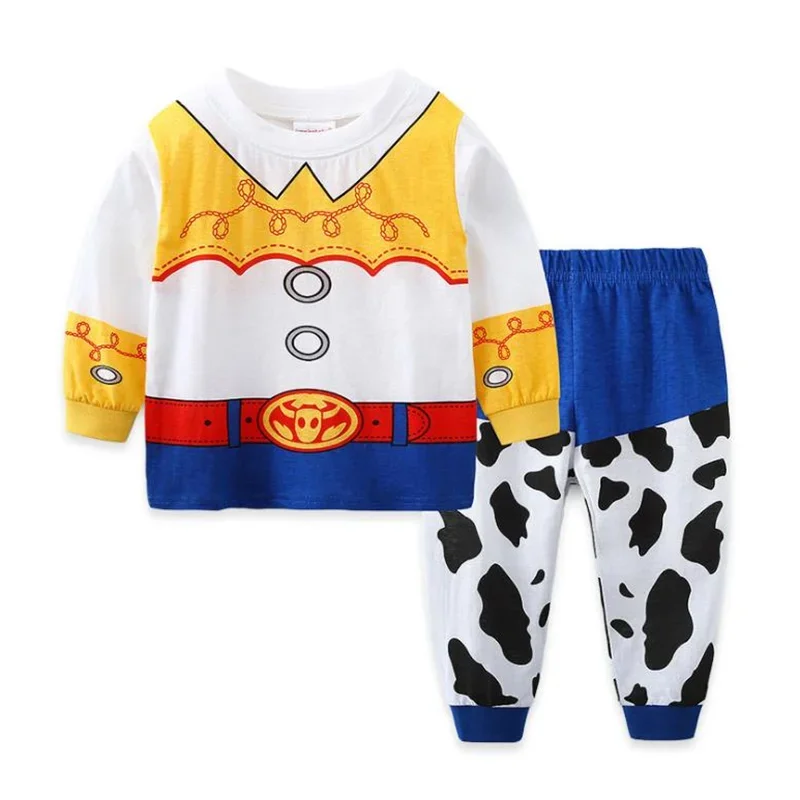 Sweat-shirt et pantalon de dessin animé pour enfants, Woody et Halloween GelCosplay, ensemble de pyjama pour bébé, garçons et filles, 2 sièges