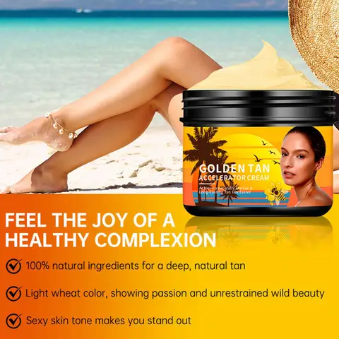 선베드 및 야외용 태닝 엑셀레이터 크림, 어두운 피부 톤에 적합