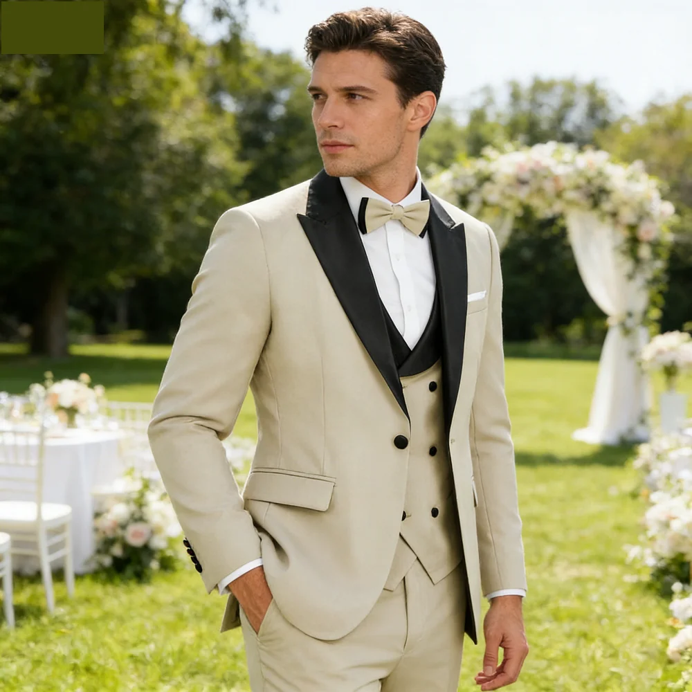 

Luxo Dos Homens Vermelho Slim Fit 3-Piece Terno Com Pico Lapela E Comprimento Regular Jaqueta Calças E Colete Rou