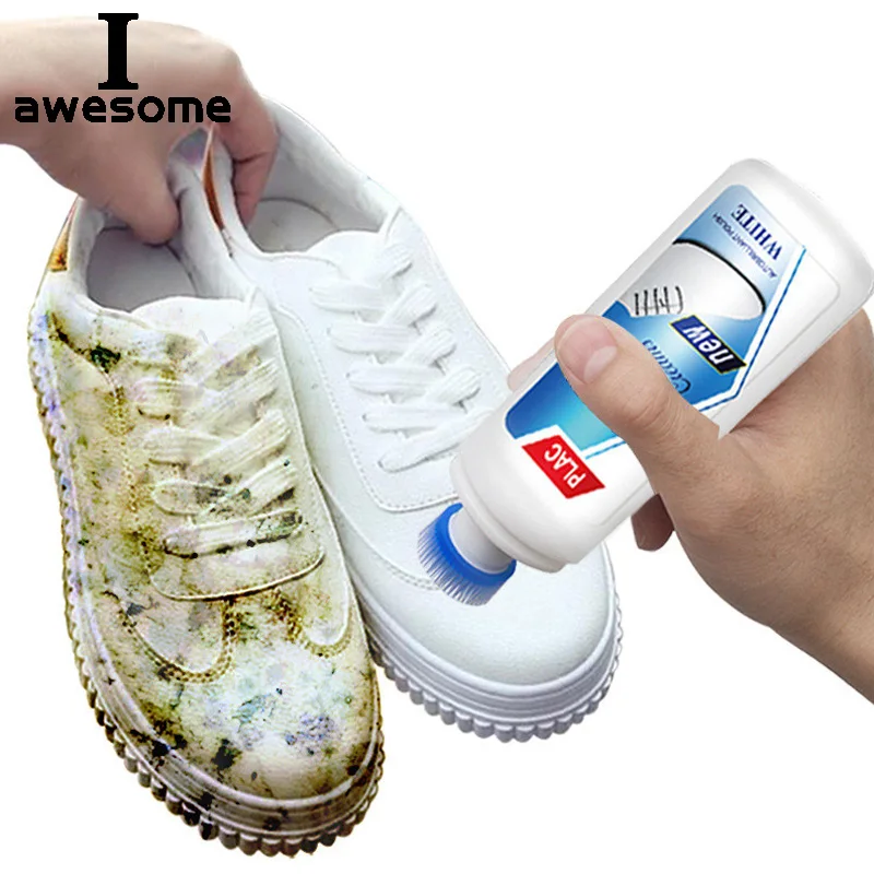 Iawesome-limpiador de zapatos blancos, herramienta de limpieza de esmalte para zapatos de cuero informales, zapatillas, cepillos para zapatos, suministros de esponja, refrescado mágico