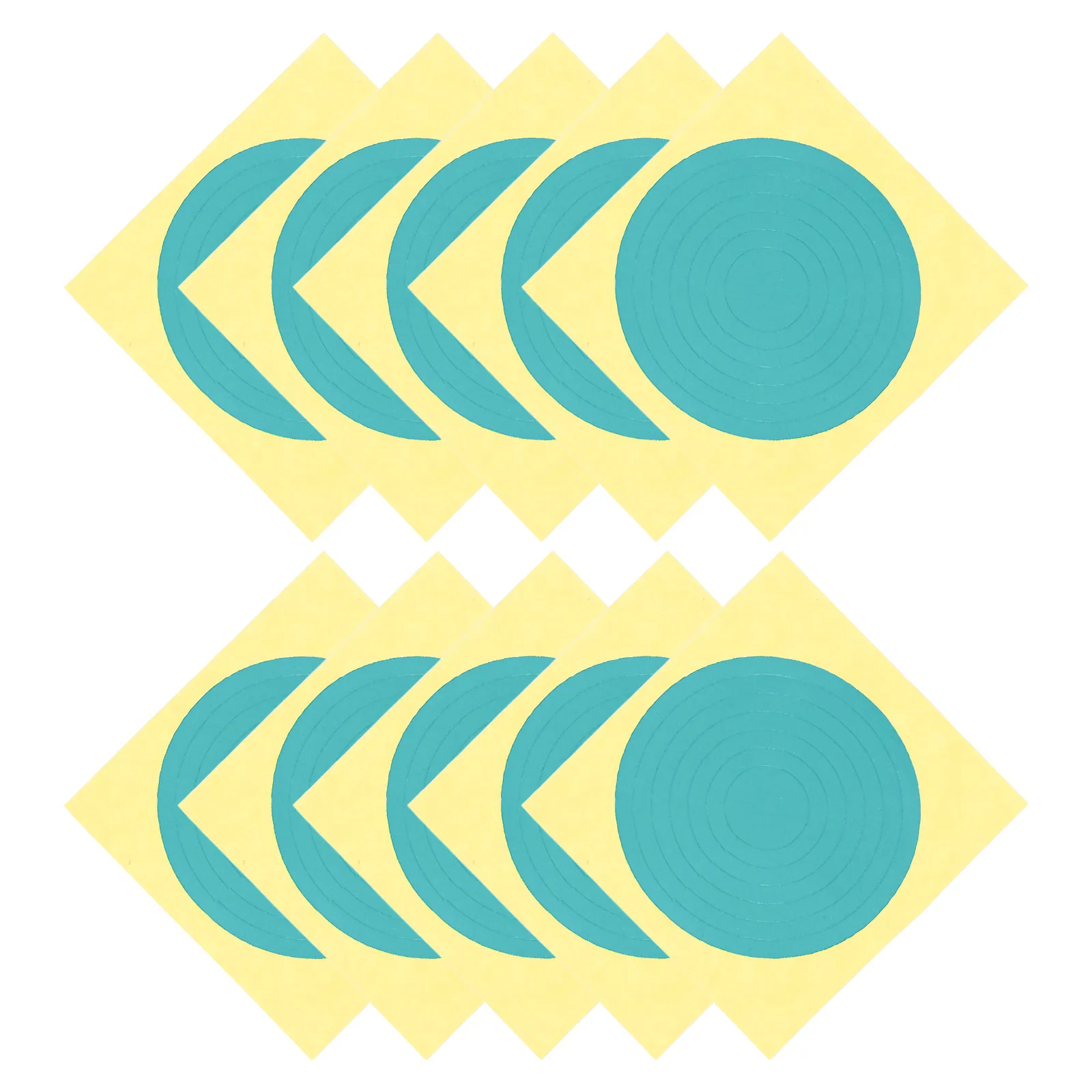 

10pcs Pressure Stickers Yellow Reflective Waterproof Pressure Gauge Decals Labels Decals for Identification Indication