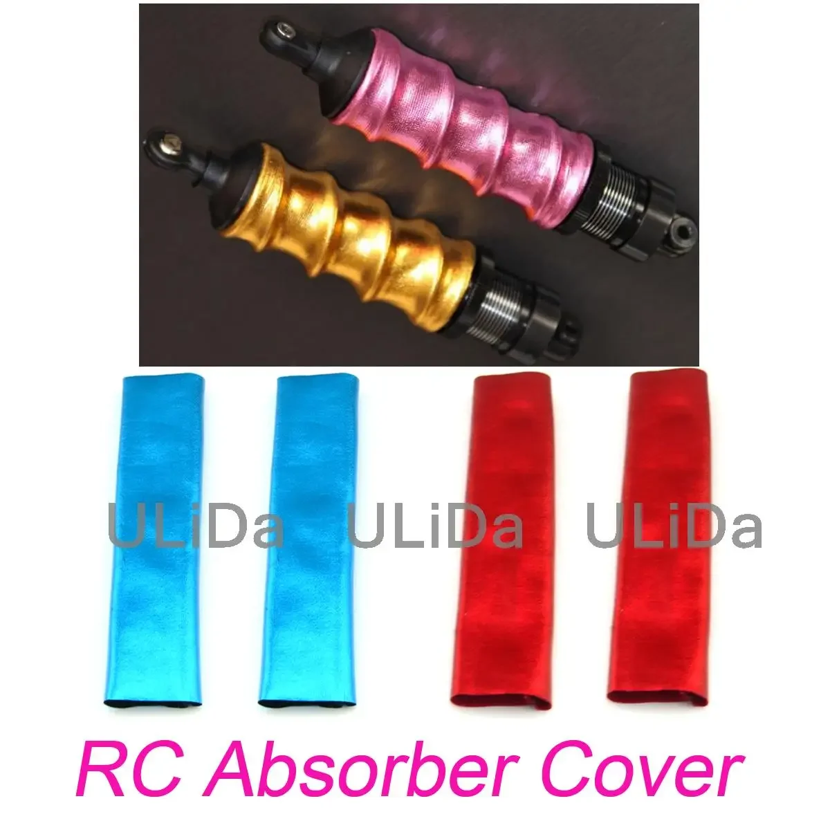 4x Dust-Proof Shock Absorber Cover Guard For 1/8 Scale RC Car Off Road Monster Buggy HSP HPI Traxxas Redcat