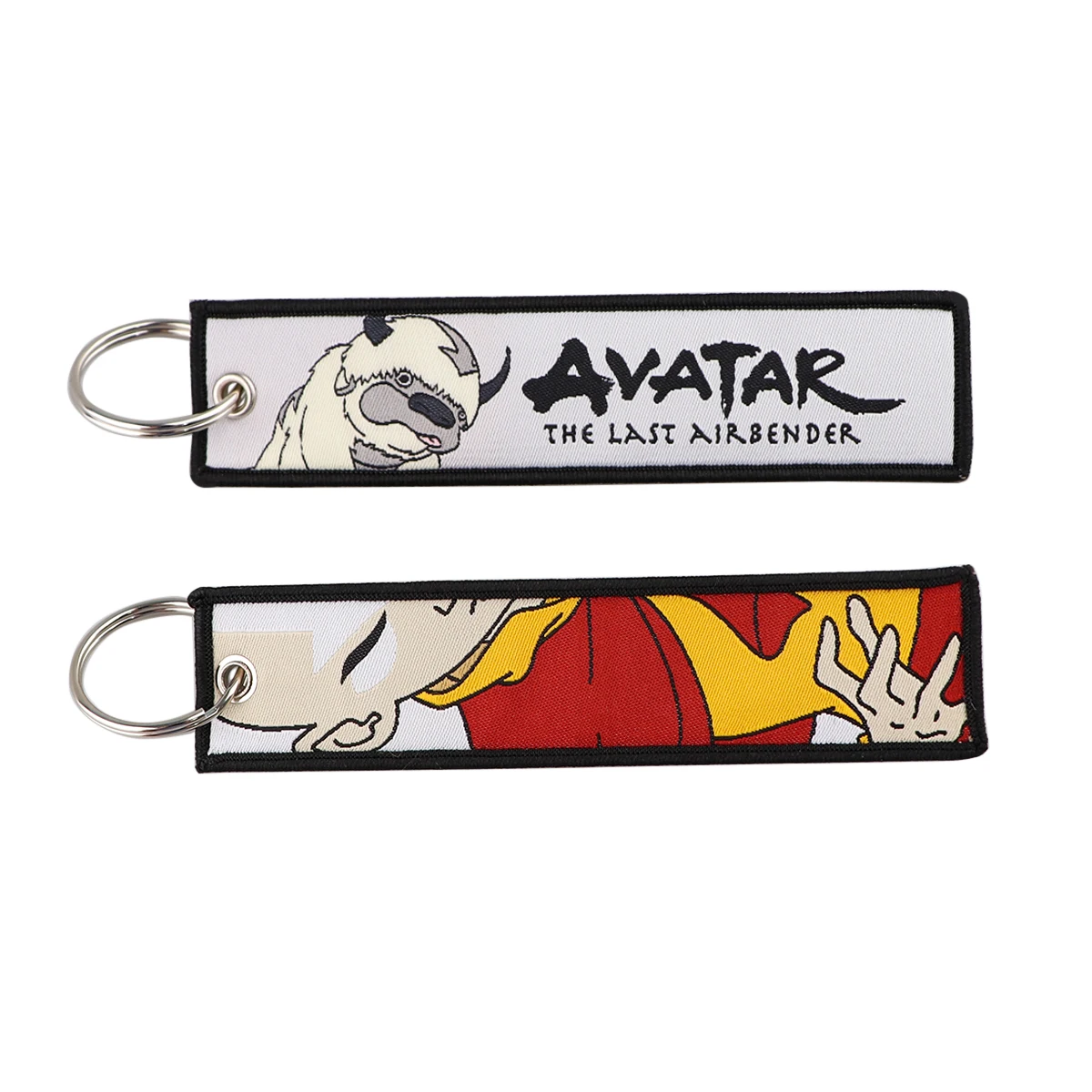 LLavero de Avatar de dibujos animados para motocicletas y coches, llaveros bordados, etiqueta para llaves, accesorios para hombres y mujeres,