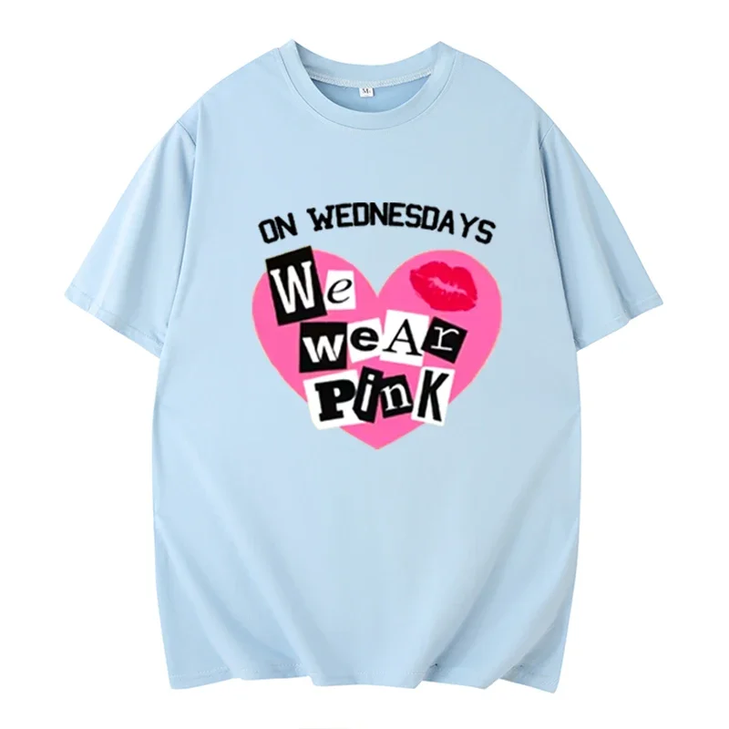 Wear t-shirt rosa del venerdì t-shirt rosa del mese consapevolezza del cancro al seno Mean Girl Fashion Trends Hip Hop Rock Streetwear