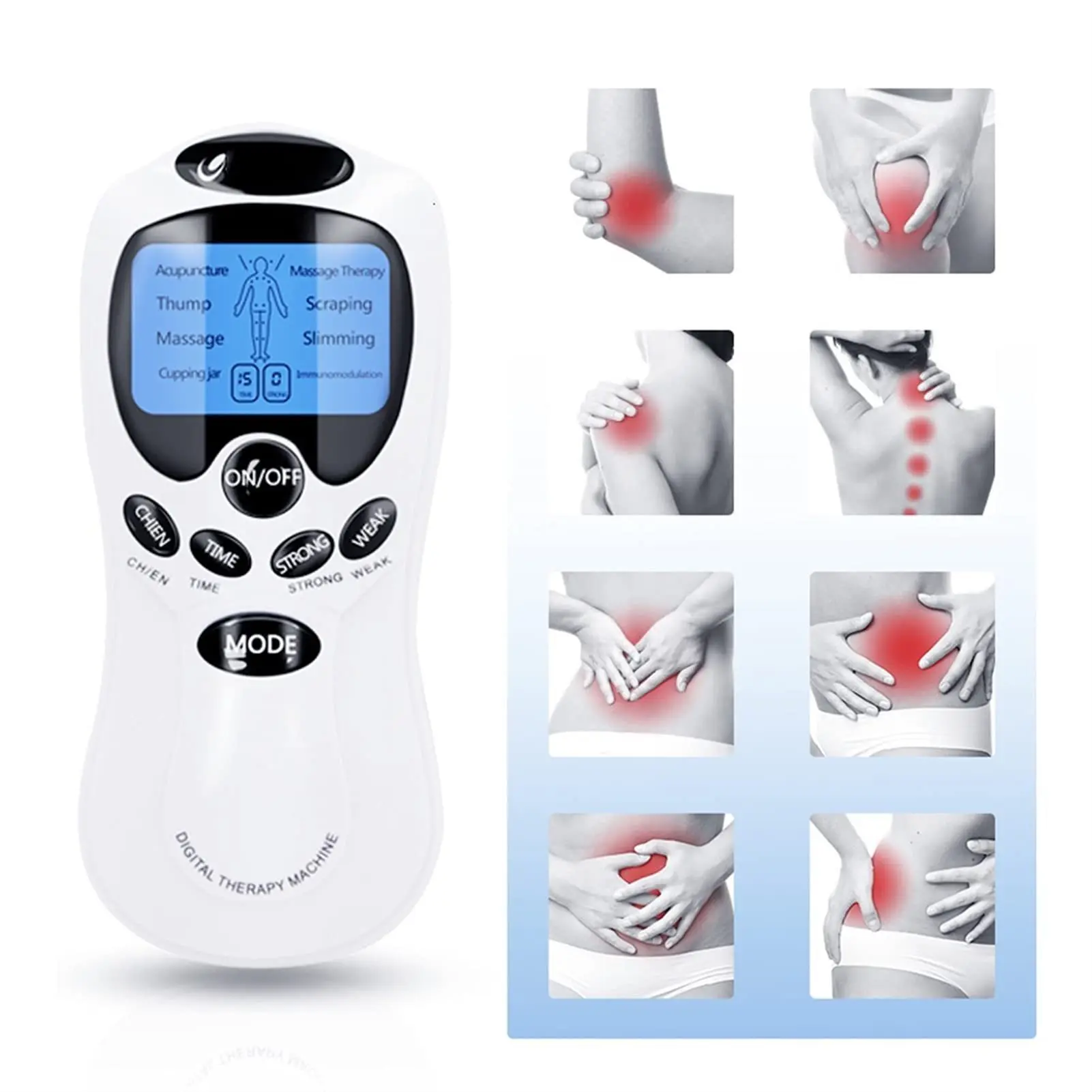 Tens Electric Muscle Stimulator for Back with Electrode Pads Digital Muscle Electric Massager Neck and Back Massager Home Use