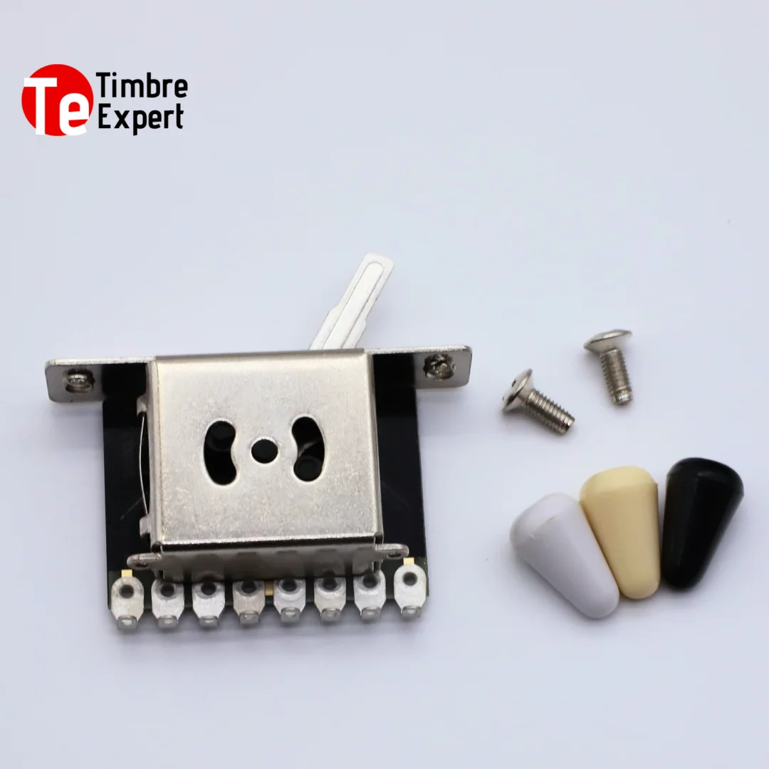 

3 Way 5 Way Guitar Pickup Selector Switch for ST and Tele Style Electric Guitar, Black and White Yellow Tips