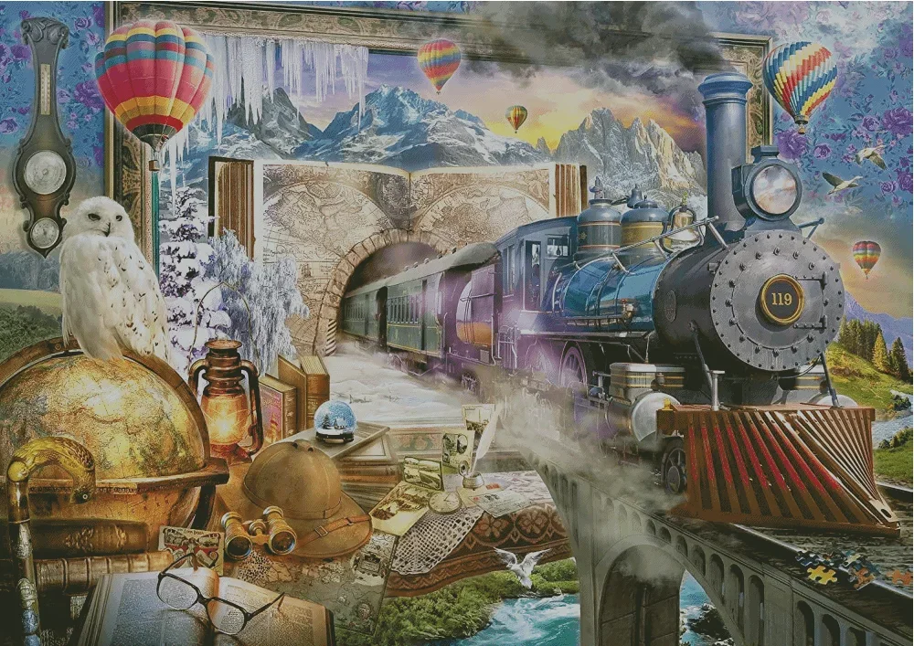 | 11CT 14CT 16CT DIY Stamped Cross Stitch Kit with Printed Canvas and Cotton Threads, Embroidery Nee[ZZ0251-Thomas Train Story]
