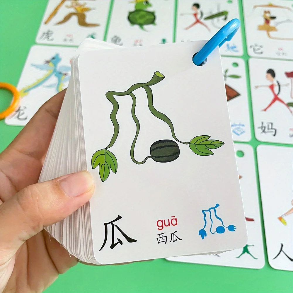 100 Chinese Hieroglyphics Cards Mandarin Chinese Learning Flashcards Characters Stroke Order Boost Vocabulary with Visual