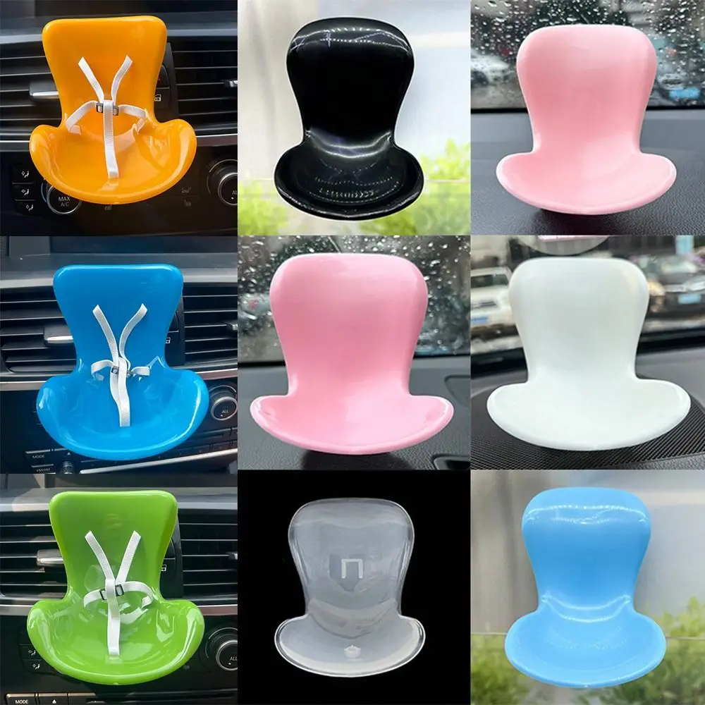 Modny, wytrzymały fotelik samochodowy dla lalek, plastikowy, kawaii, pluszowy fotelik bezpieczeństwa dla lalek, model fotelika samochodowego, dekoracja na wylot powietrza, prezent dla dziewczynki, niespodzianka.