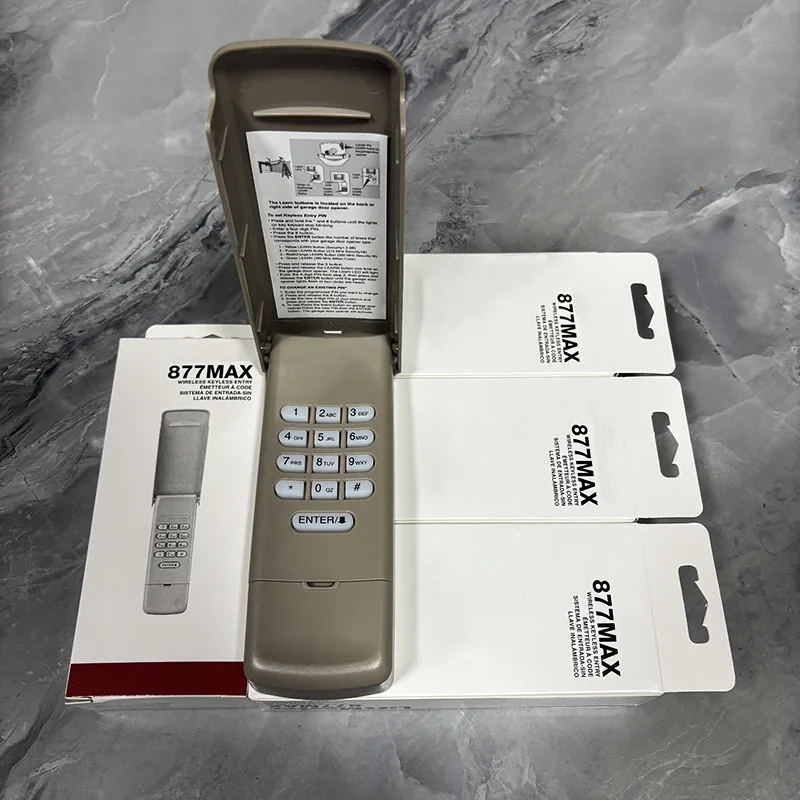 

877MAX 377LM 977LM Беспроводная система входа Устройство открывания гаражных ворот 315 МГц Клавиатура дистанционного управления 877MAX Клавиатура
