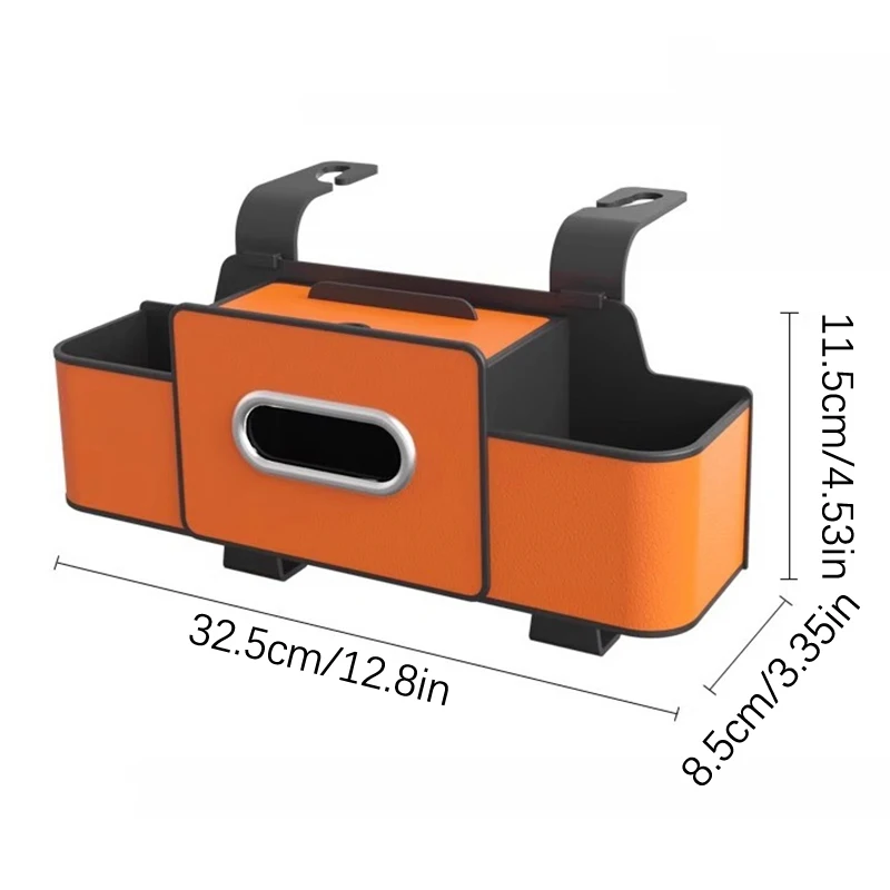 

1PC 2 Cup Holders Headrest Hooks Car Necessities Multi-functional Car Backseat Car Organizer Car Seat Back Storage Tissue Box