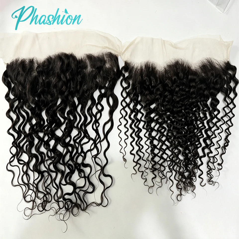 Phashion Water Wave 13x4 Lace Frontal Ear To Ear & Transparent Swiss 4×4 Closure Pre Plucked Remy Human Hair For Black Women