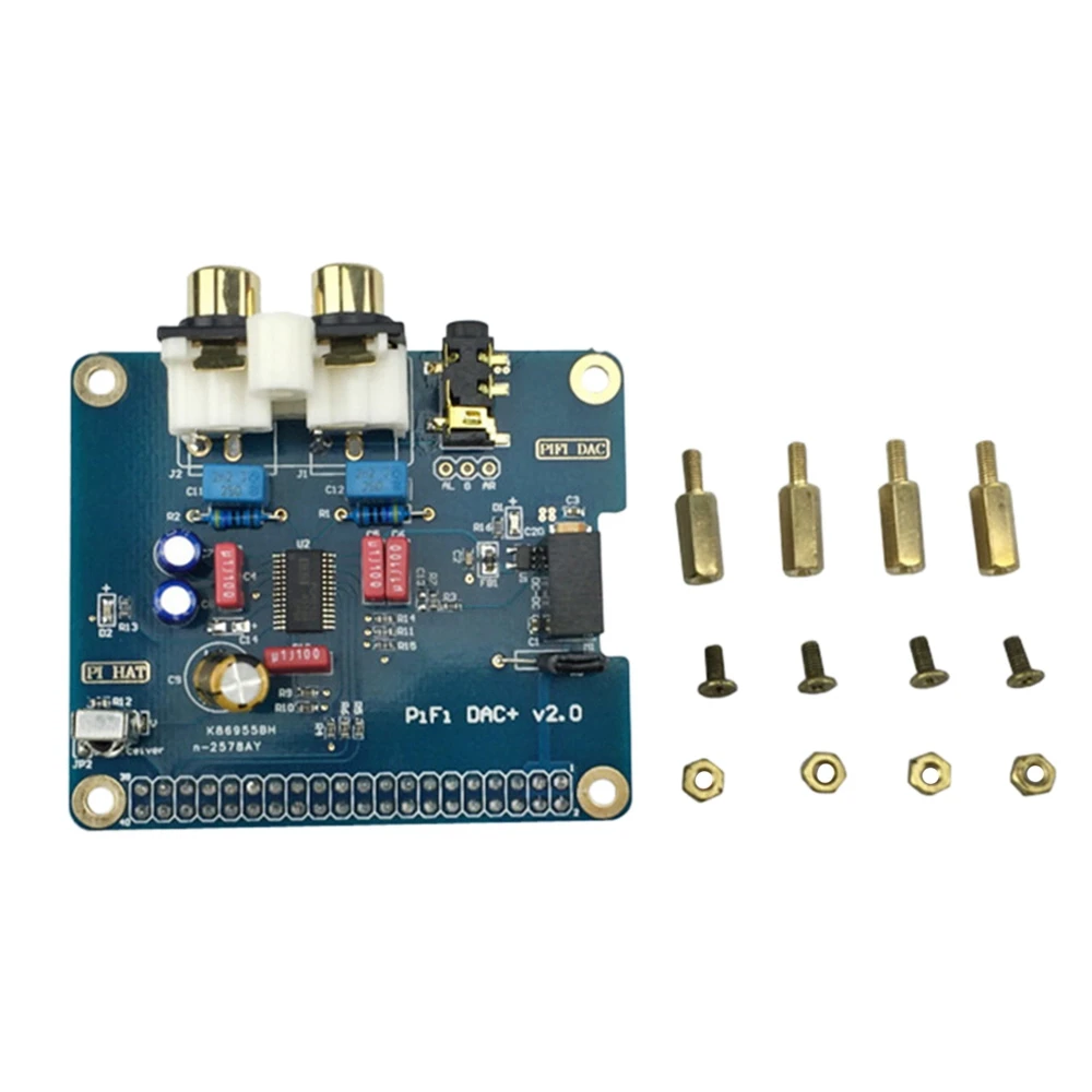 

Digital Sound Card I2S Analog Lossless Audio Board HIFI DAC Audio Card Expansion Board for Raspberry Pi 3B + 4B