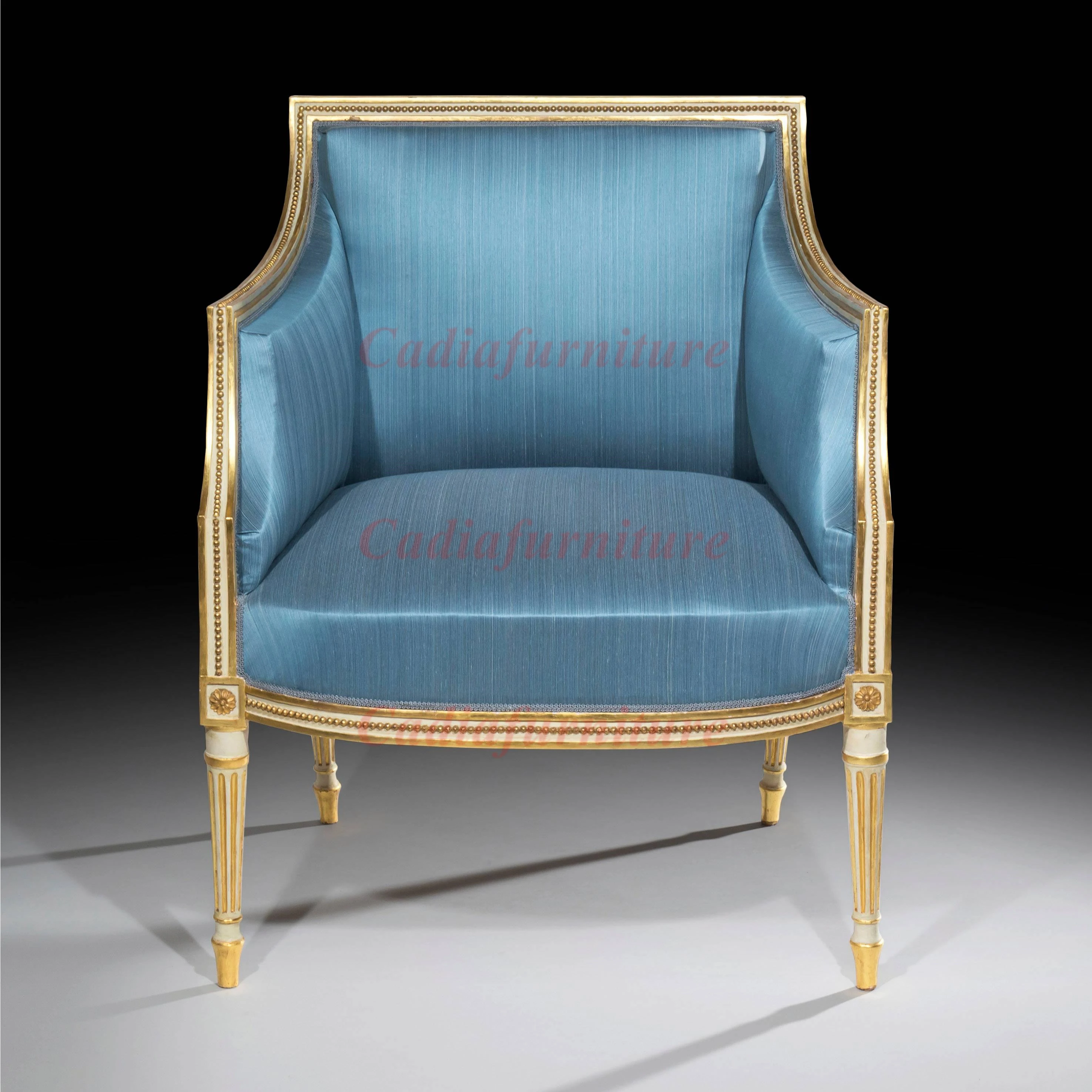 Blue Color Velvet Fabric Armchair with Armrest and Tufted Button Back Arm Chairs Living Room Accent Sofa Chairs