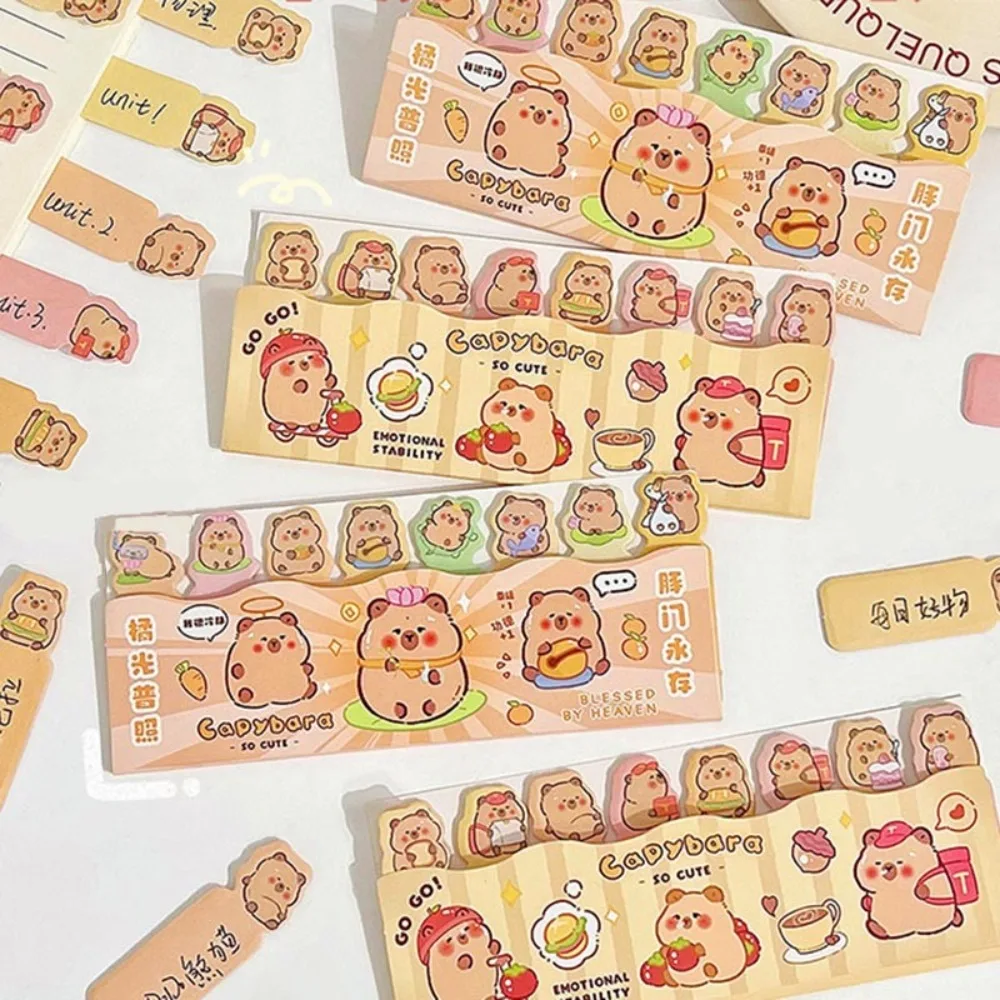 

Cute Cartoon Capybara Index Sticky Book Annotations School Supplies Writable Page Marker Self Adhesive Sticker Paper