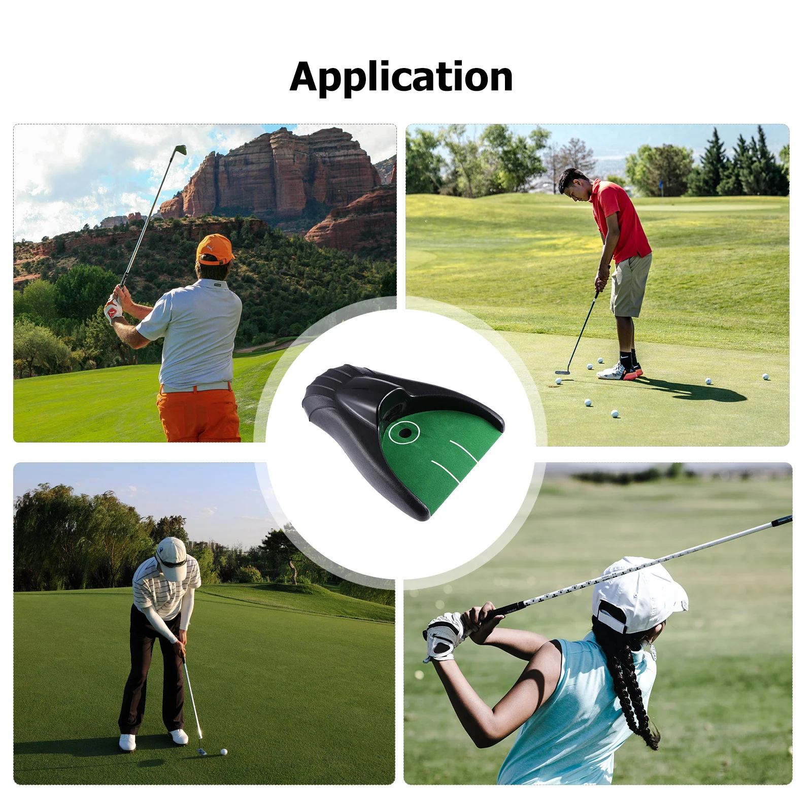 

Golf Ball Return Machine Black Auto Putt Trainer For Indoor Outdoor Practice Putting Cup Simulator Golf Accessories