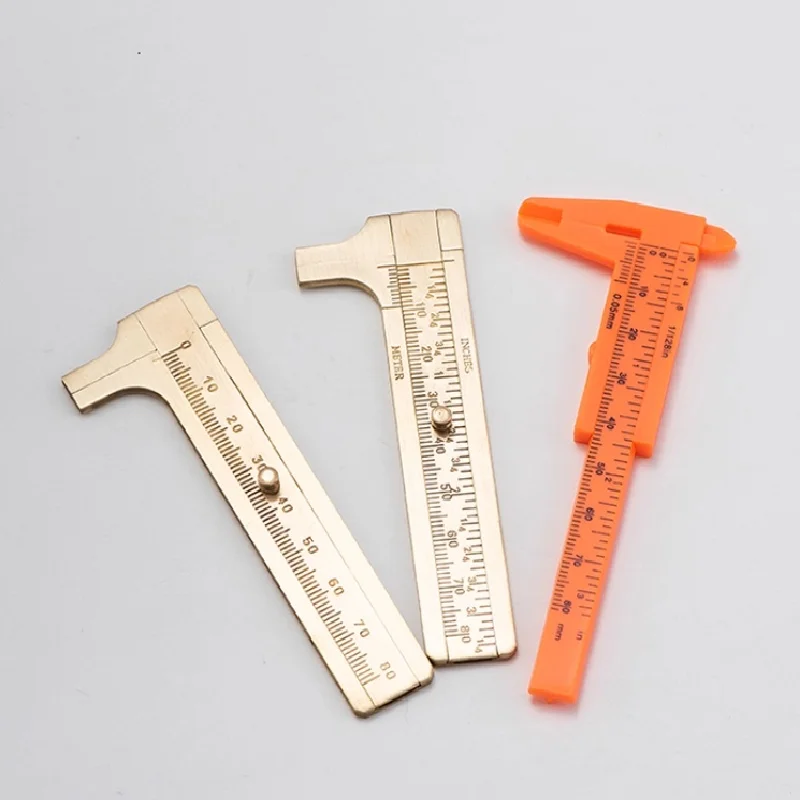

1PC Brass Sliding Gauge Vernier Caliper Ruler Plastic Sliding Vernier Caliper Mini Calipers For Diy Jewelry Measure