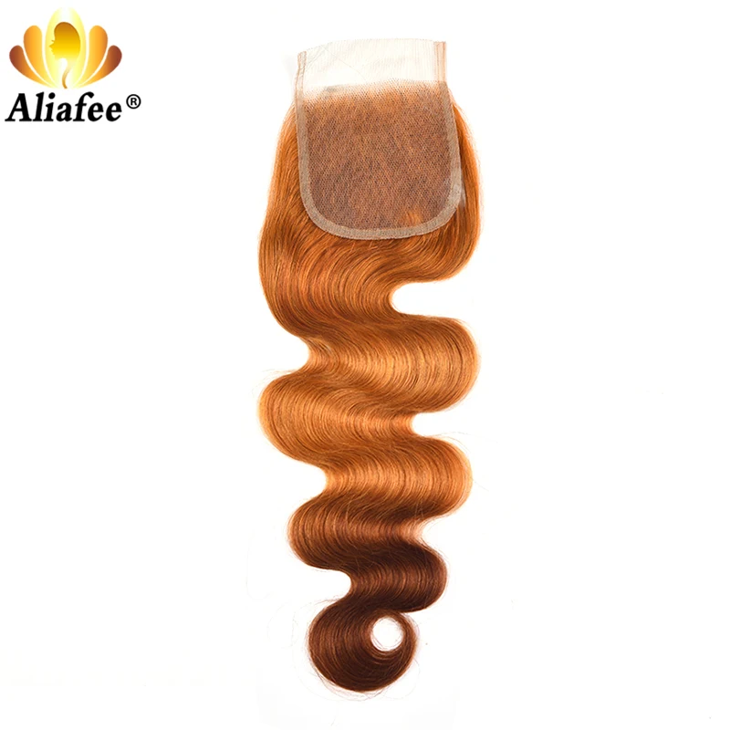 Orange Brown Ombre Colored 5x5 Closure With Brazilian Hair Bundles Remy Body Wave Human Hair Bundles With 4x4 Lace Closure