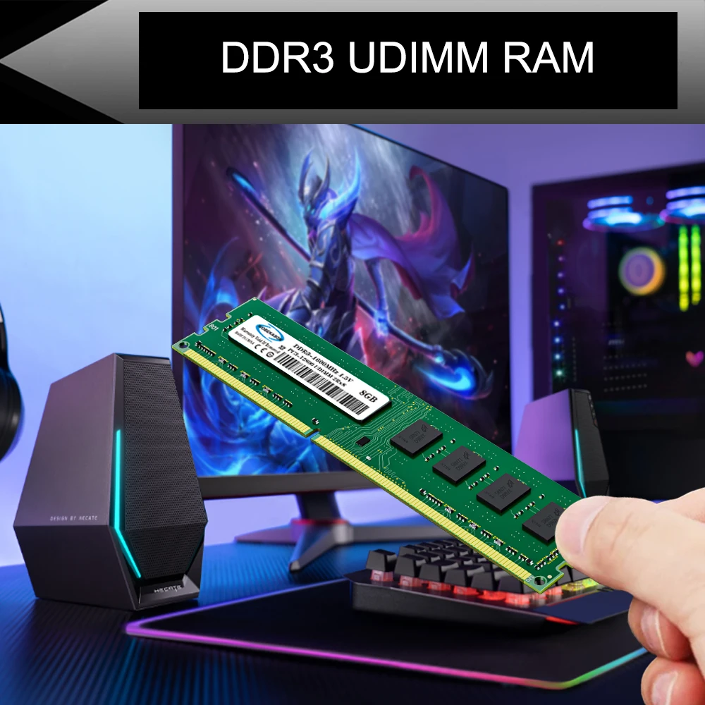 

DDR3 RAM 2GB 4GB 8GB 1066MHZ 1333MHz 1600MHz 1866MHz PC3-8500 PC3-10600 PC3-12800 PC3-14900 UDIMM Memoria Non-ECC Desktop memory