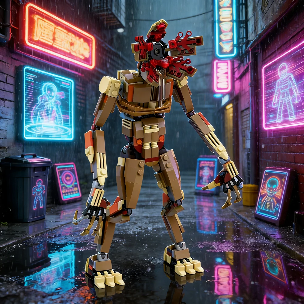 Demogorgon monstre modèle briques ensemble choses étranges Vecna horloge onze bricolage blocs de construction jouets cadeau de noël