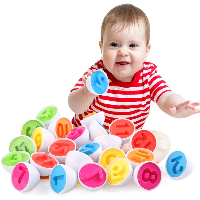 Montessori Smart Ei Sensorischen Spielzeug Baby Entwicklung Spiele Passenden Puzzle Eier Form Sorter Pädagogisches Spielzeug Für Kinder 2, 3, 4 Y