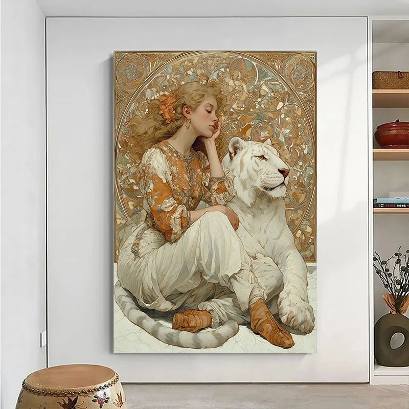 Abstract Compassionate Goddess Personal Charisma Poster Canvas Paintings Prints Wall Art Pictures Bedroom Home Decoration