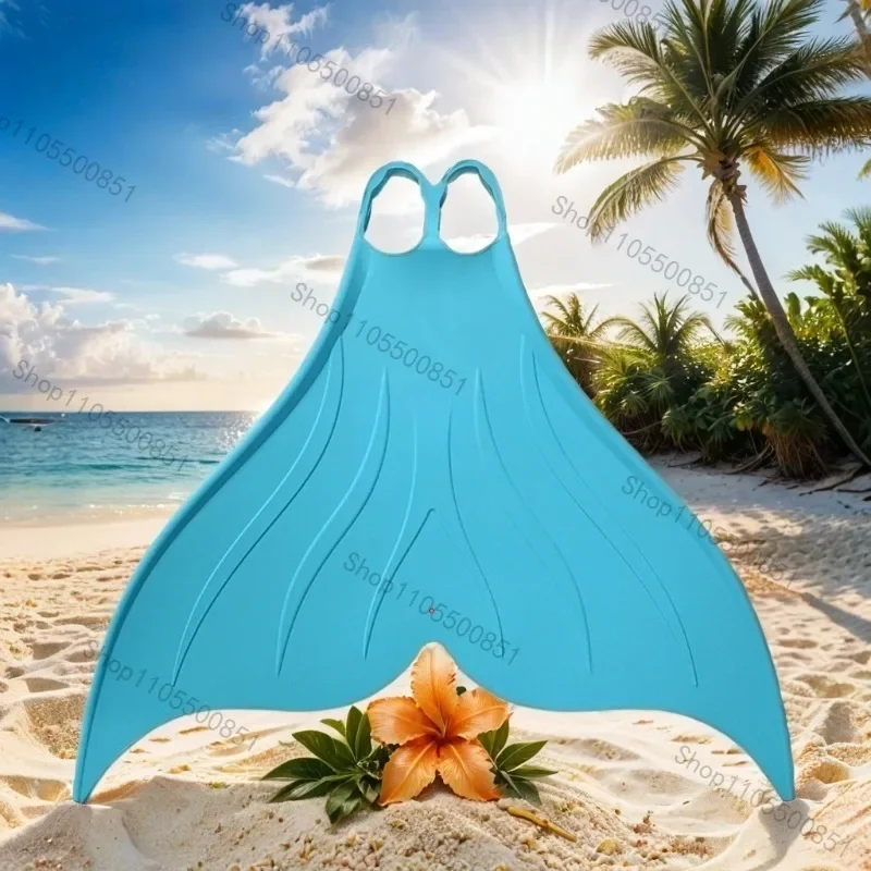 Mermaid Flippers Male and Female Silicone Adult Diving Swimming Single Webbed Mermaid Tail Free Diving Equipment