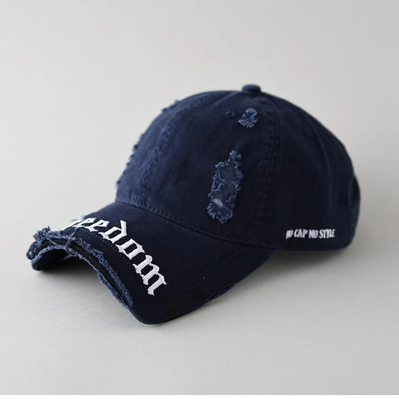 كسر حافة رسالة ممزق قبعة بيسبول الرجال والنساء الأزواج موضة الاتجاه شخصية عادية تنوعا ظلة قبعة رجالي قبعة
