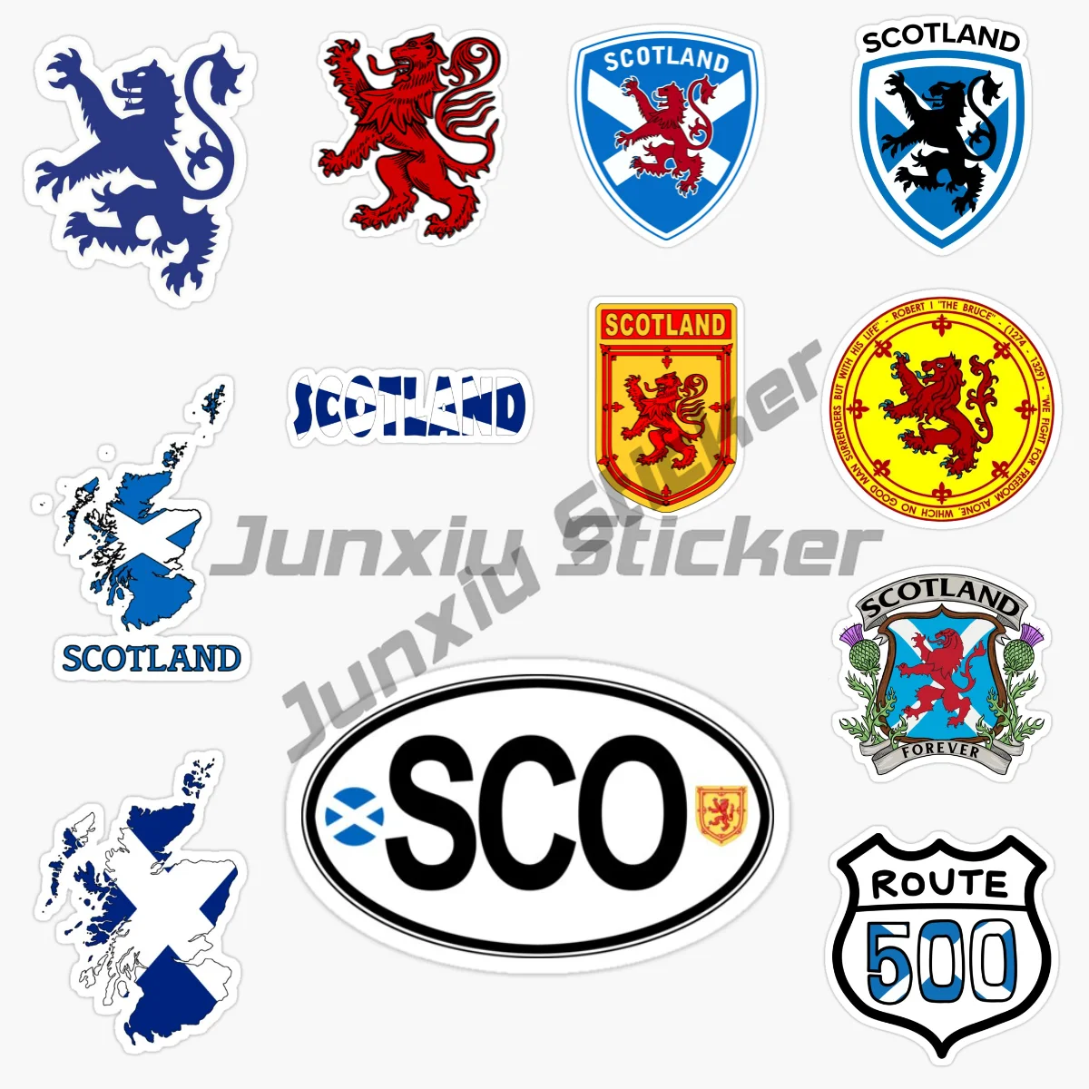 

SCOTLAND National Flag and Emblem Car Sticker, Vinyl Self-adhesive Waterproof and Sunscreen Decals