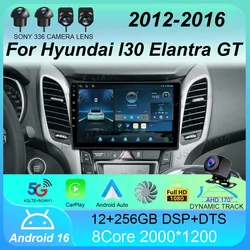 Android 16 Car Radio Carplay Auto For Hyundai I30 Elantra GT 2012 2013 2014 2015 2016 GPS Navigation Multimedia Player 4G Stereo