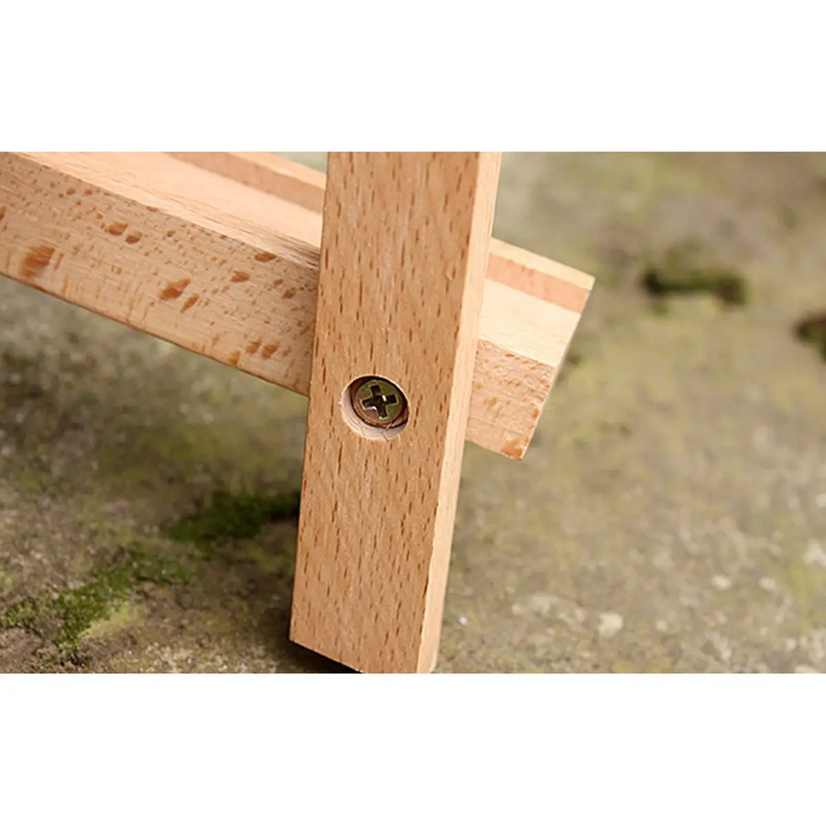 Wooden Photo Frame Display Easel 27 5cm Mini Tripod Table Top Stand Durable Wood Material For Paintings Artwork Photos Students