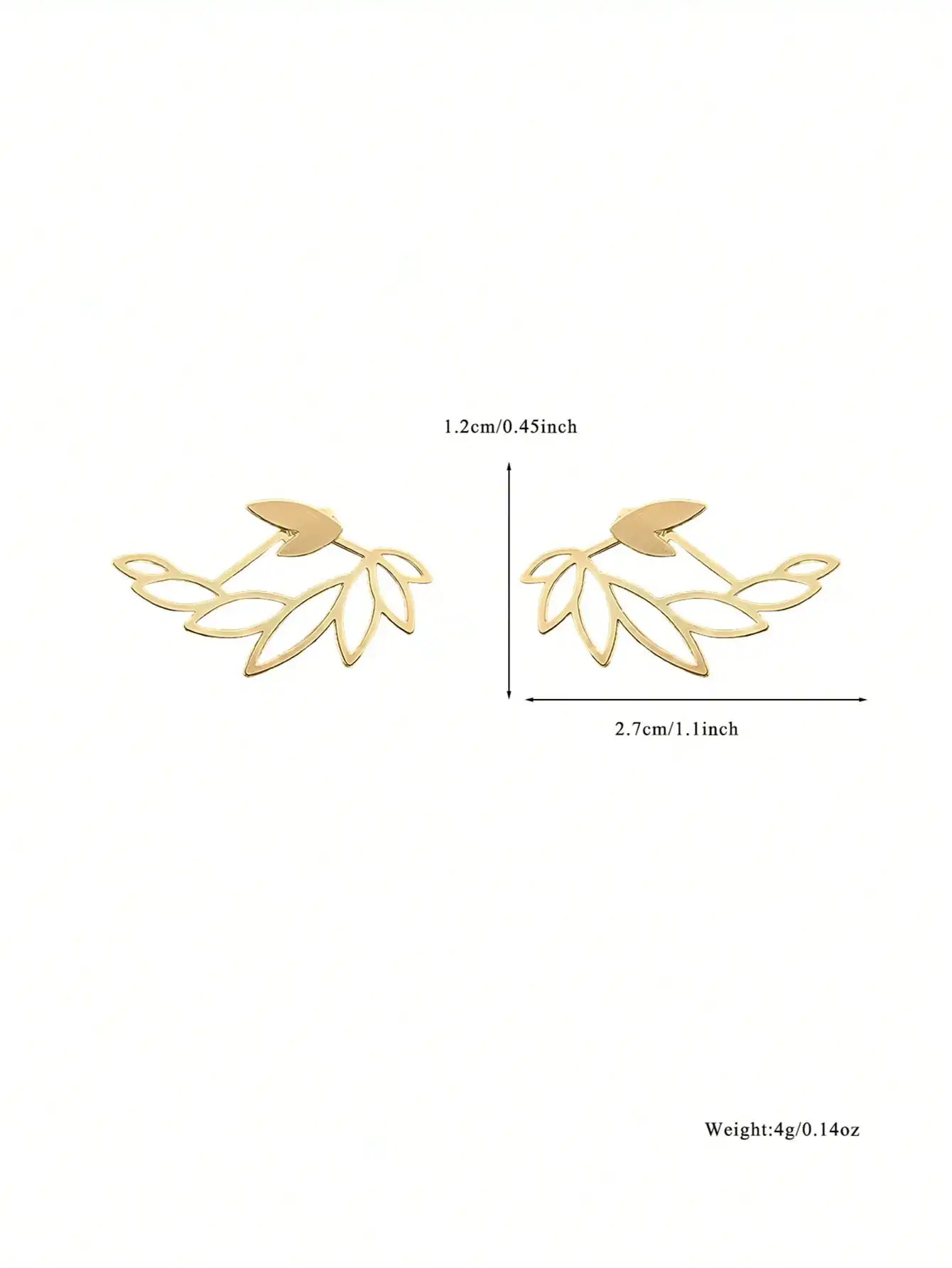 1 pair of minimalist and retro style hollowed out peacock earrings for women with fan-shaped geometric design. 2 pairs of earrin